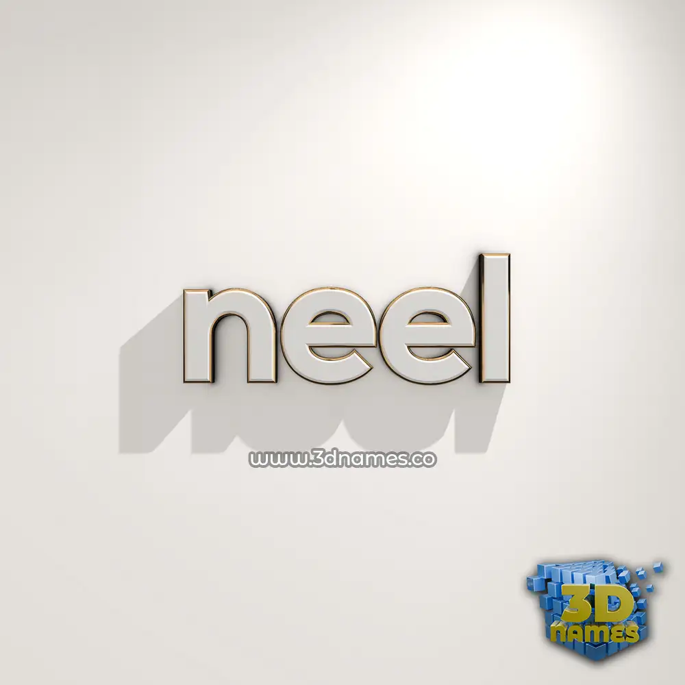 neel in White Logo Warm style - 3D name wallpaper