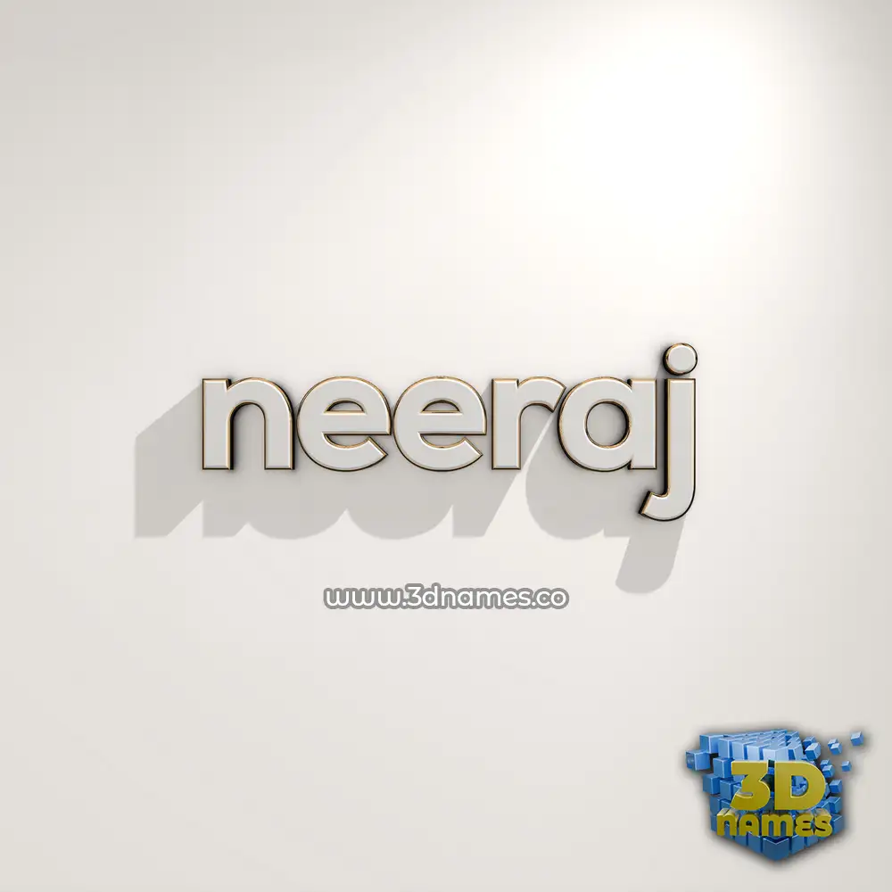 neeraj in White Logo Warm style - 3D name wallpaper