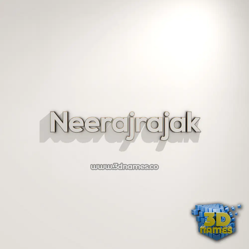 neerajrajak in White Logo Warm style - 3D name wallpaper