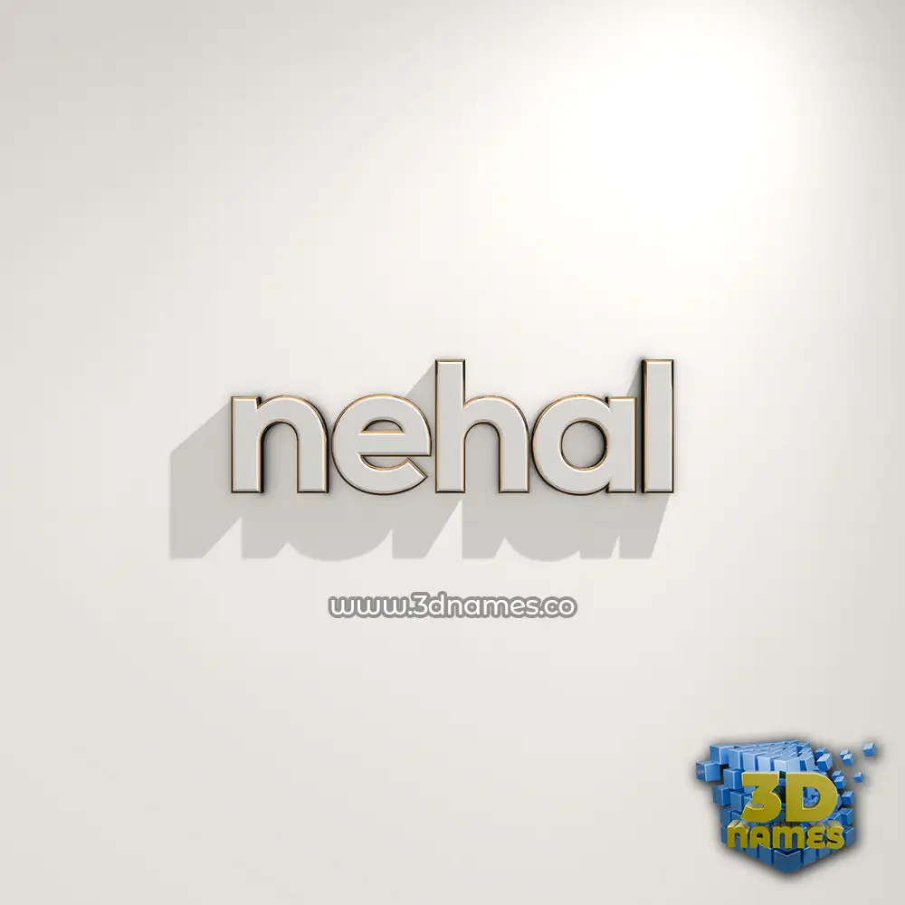 nehal in White Logo Warm style - 3D name wallpaper