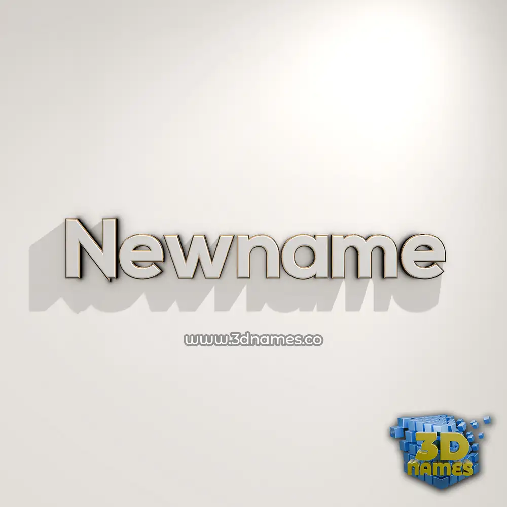 newname in White Logo Warm style - 3D name wallpaper