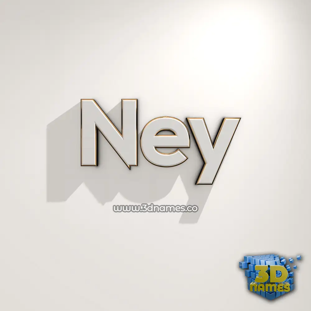 ney in White Logo Warm style - 3D name wallpaper