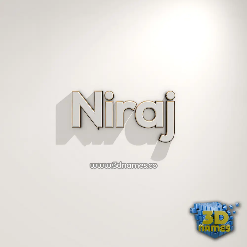 niraj in White Logo Warm style - 3D name wallpaper
