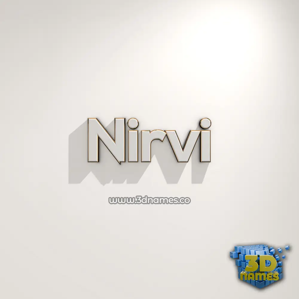 nirvi in White Logo Warm style - 3D name wallpaper