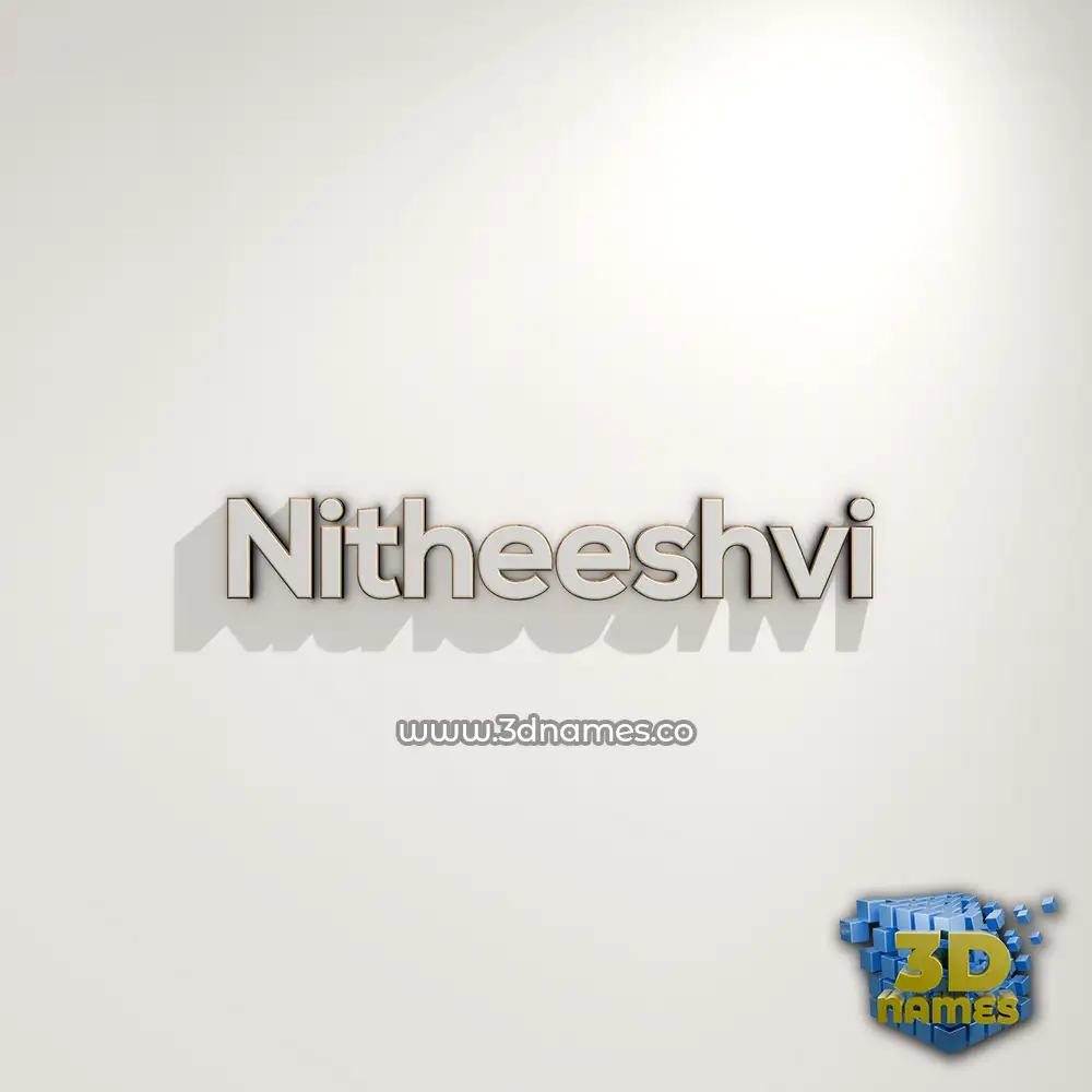 nitheeshvi in White Logo Warm style - 3D name wallpaper