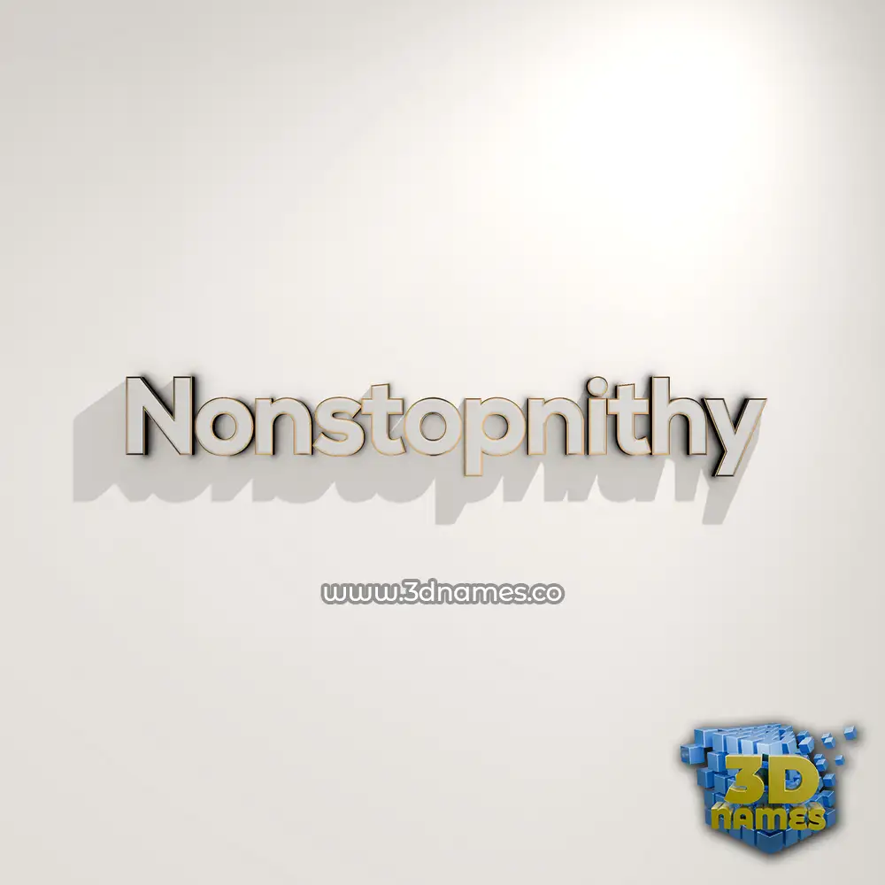 nonstopnithy in White Logo Warm style - 3D name wallpaper