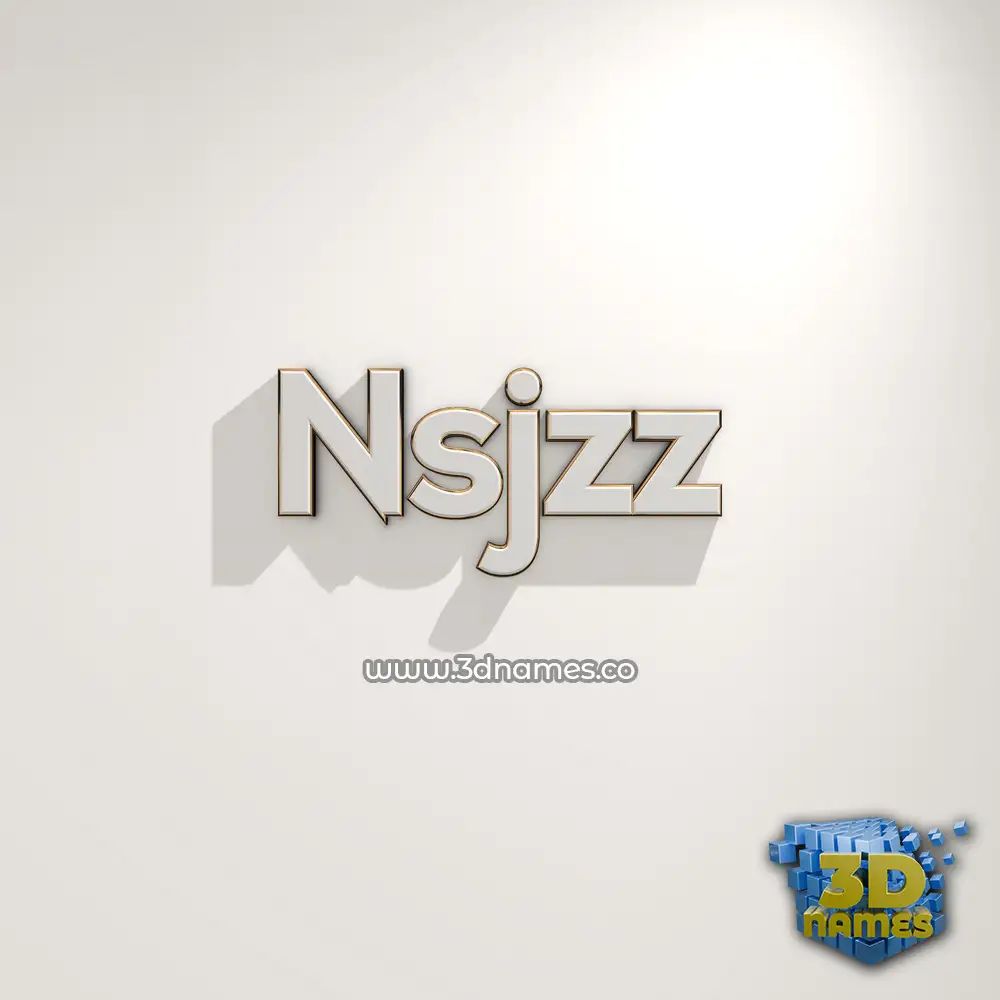 nsjzz in White Logo Warm style - 3D name wallpaper