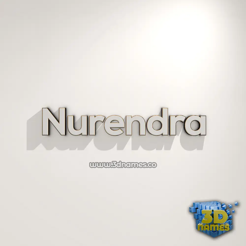 nurendra in White Logo Warm style - 3D name wallpaper