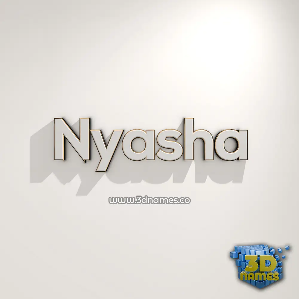 nyasha in White Logo Warm style - 3D name wallpaper