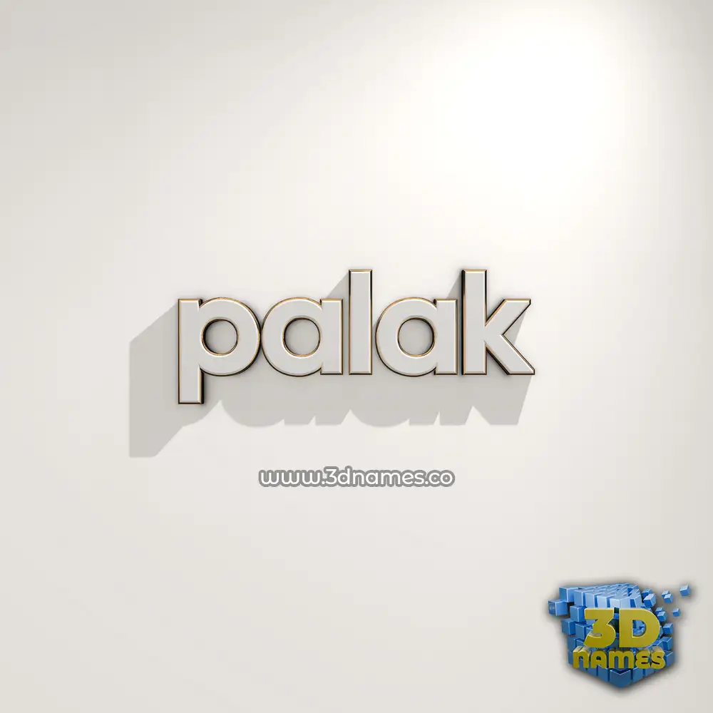 palak in White Logo Warm style - 3D name wallpaper