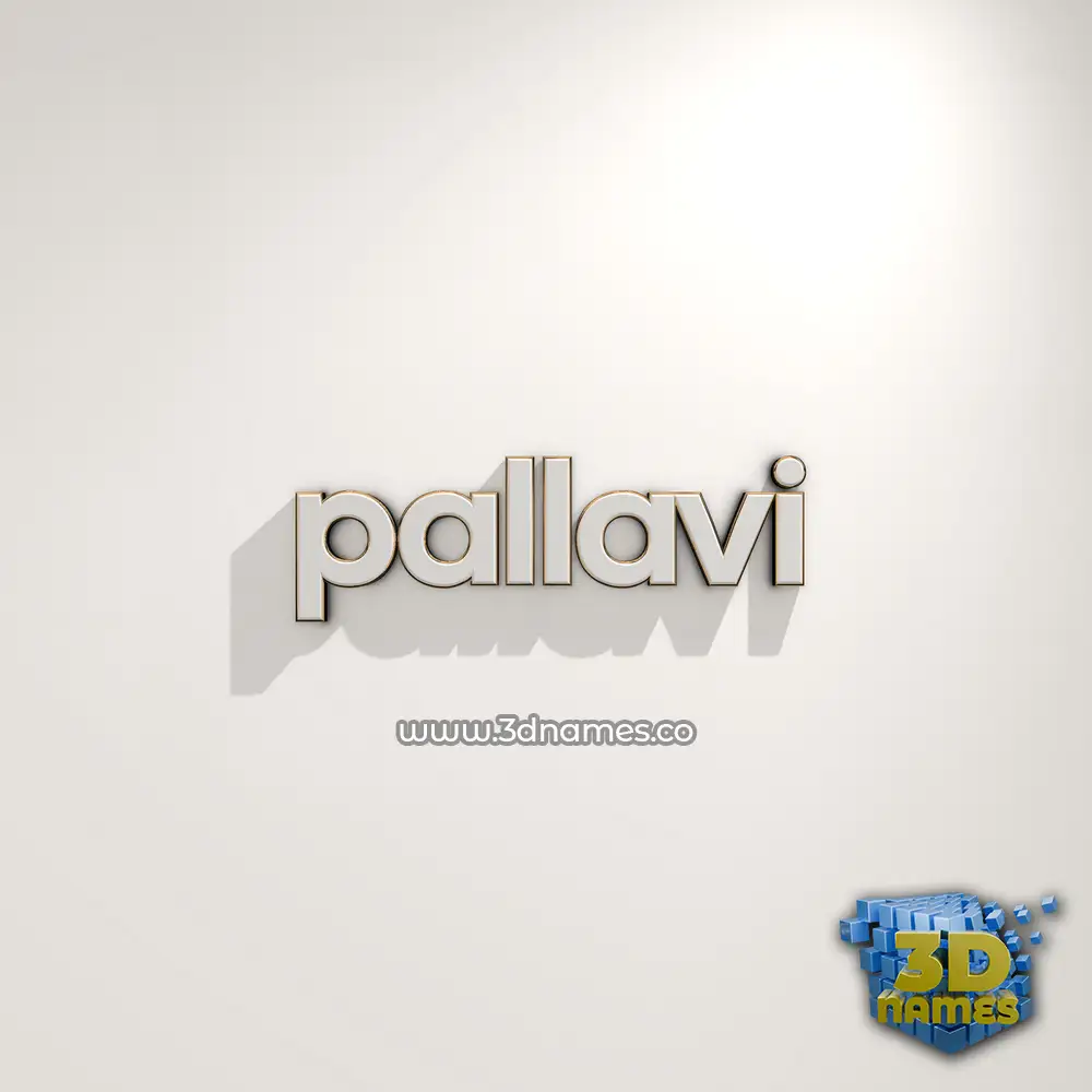 pallavi in White Logo Warm style - 3D name wallpaper
