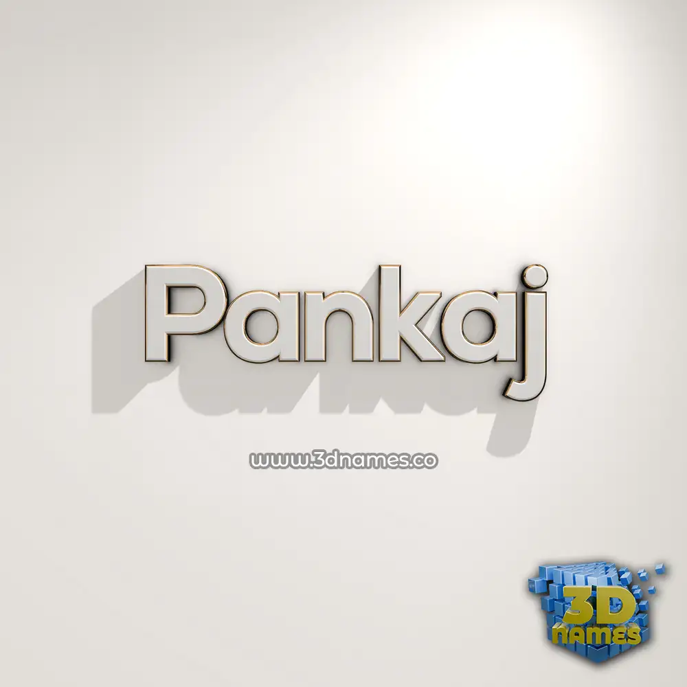 pankaj in White Logo Warm style - 3D name wallpaper