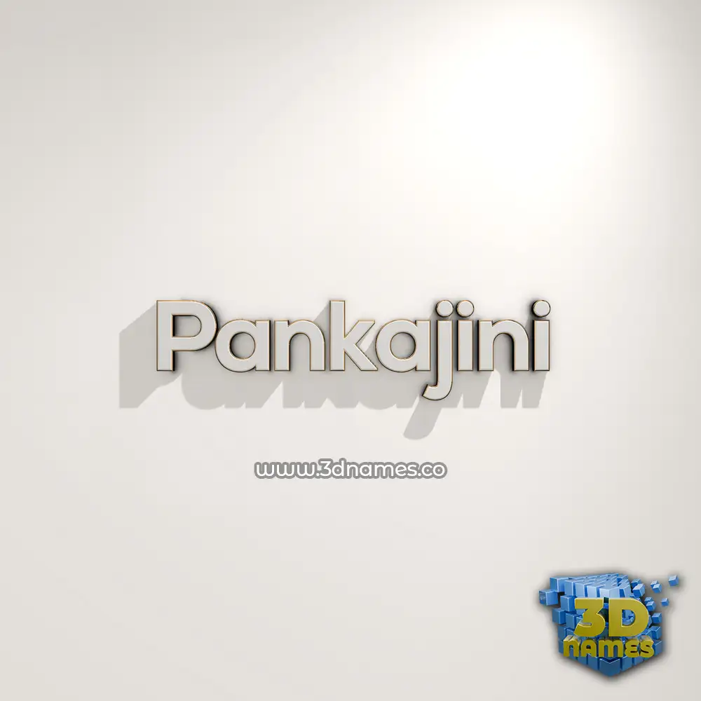 pankajini in White Logo Warm style - 3D name wallpaper