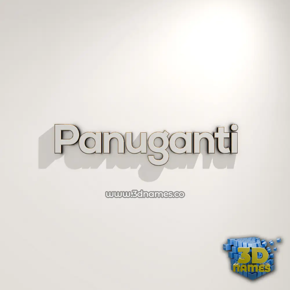 panuganti in White Logo Warm style - 3D name wallpaper