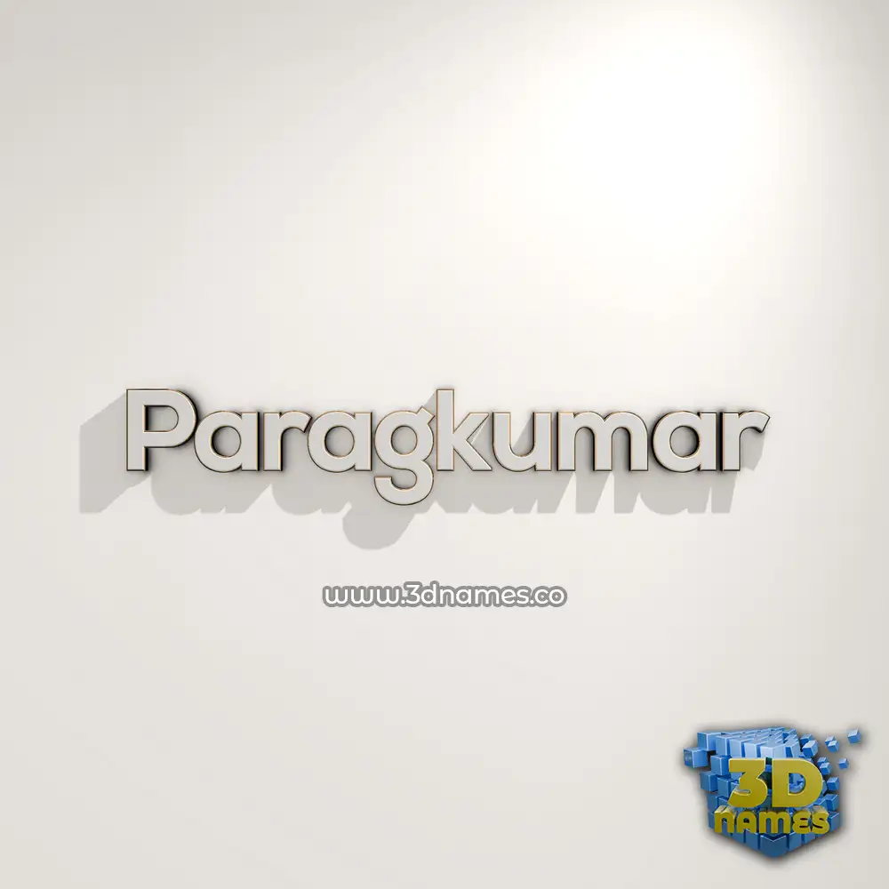 paragkumar in White Logo Warm style - 3D name wallpaper