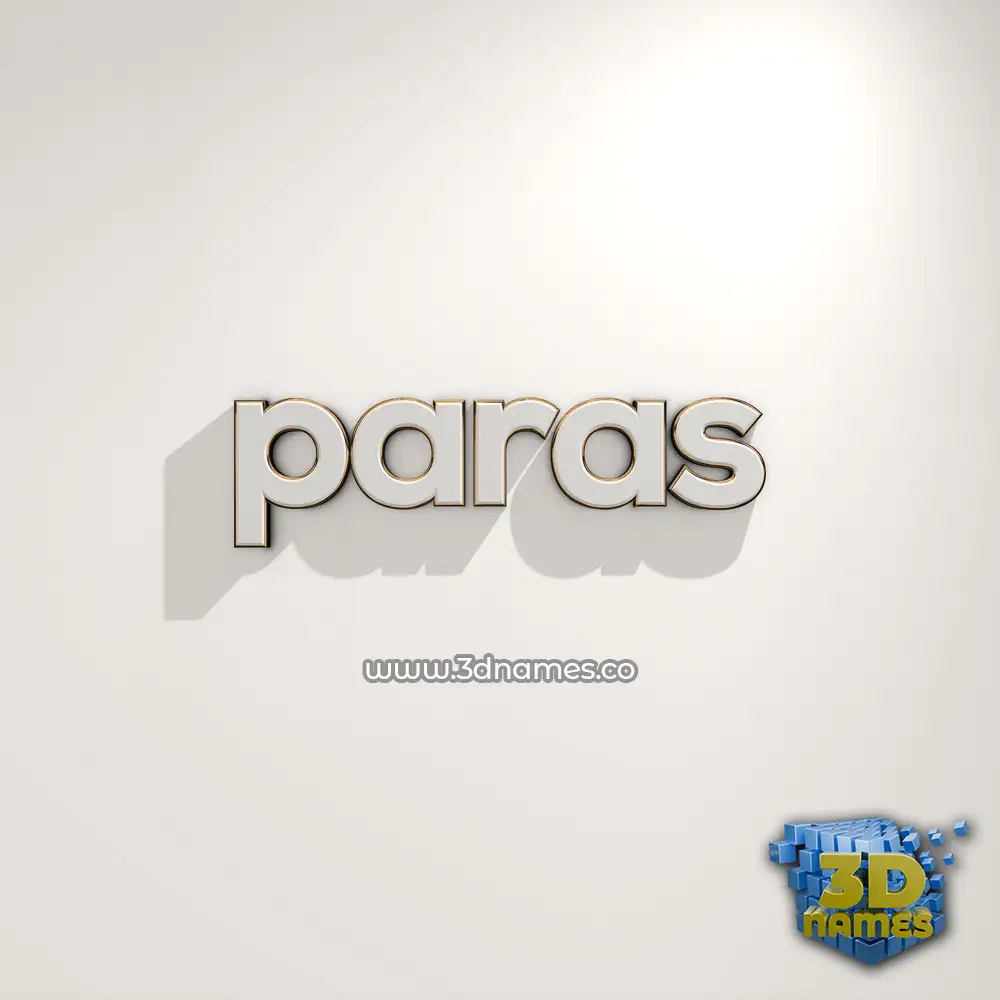paras in White Logo Warm style - 3D name wallpaper