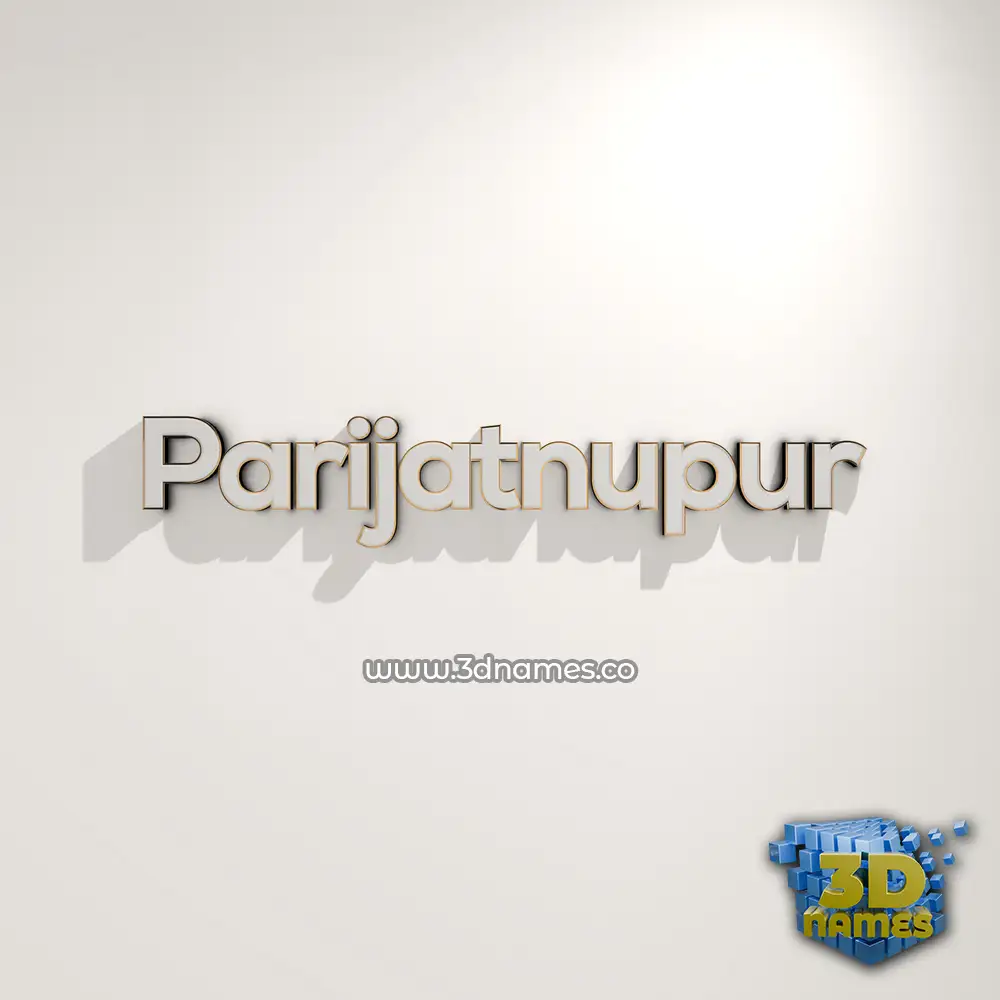 parijatnupur in White Logo Warm style - 3D name wallpaper