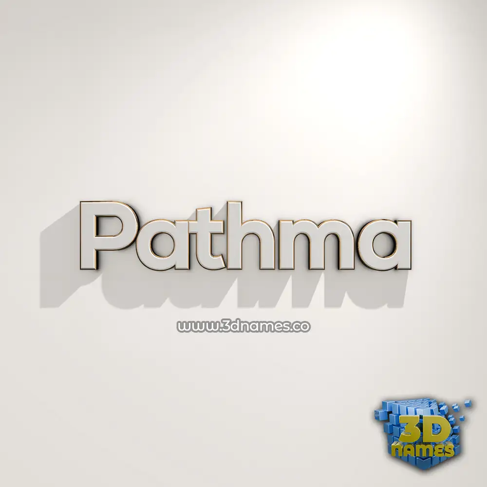 pathma in White Logo Warm style - 3D name wallpaper