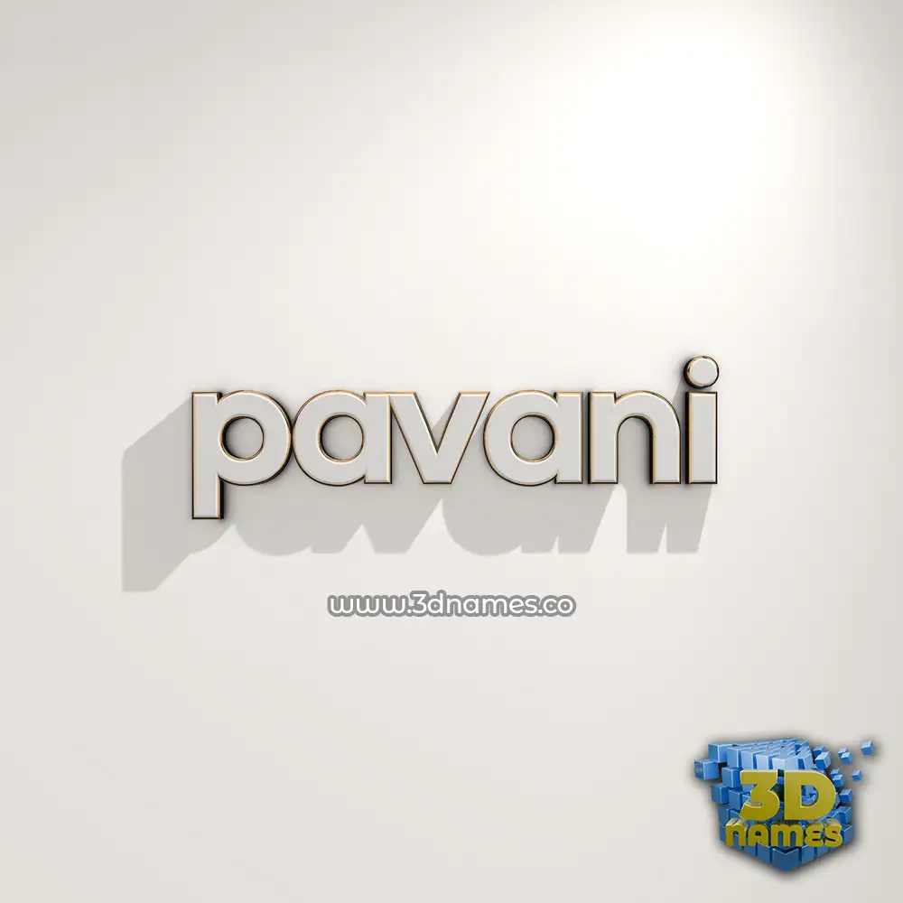 pavani in White Logo Warm style - 3D name wallpaper