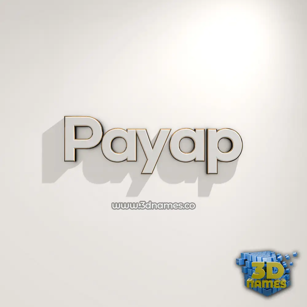 payap in White Logo Warm style - 3D name wallpaper