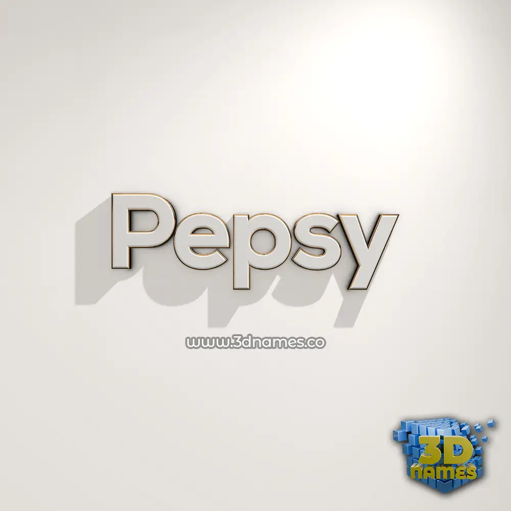 pepsy in White Logo Warm style - 3D name wallpaper