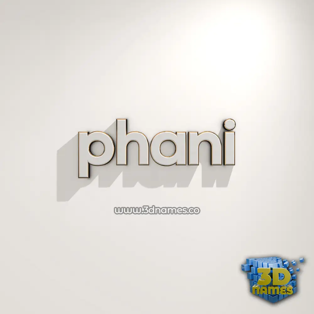phani in White Logo Warm style - 3D name wallpaper