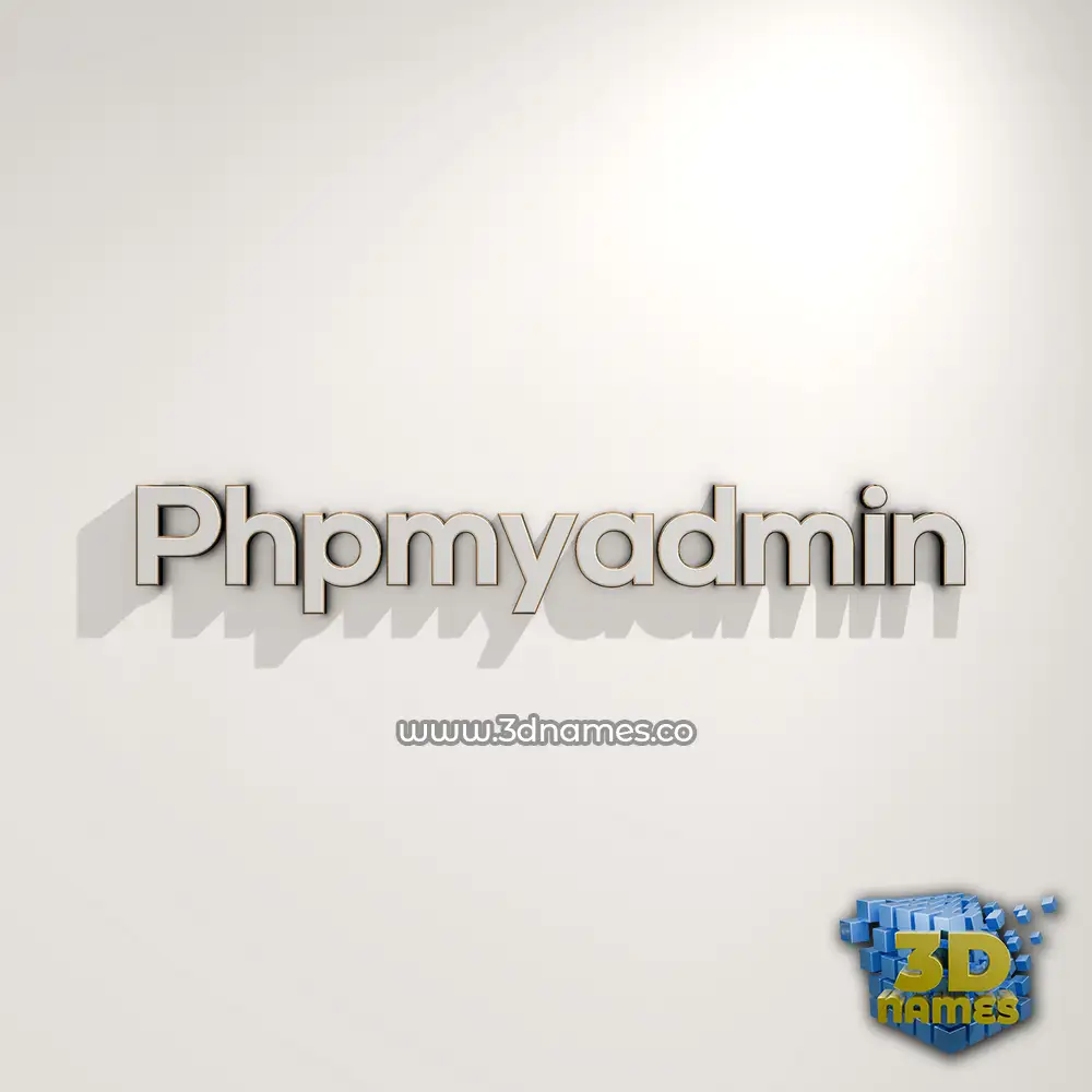 phpmyadmin in White Logo Warm style - 3D name wallpaper