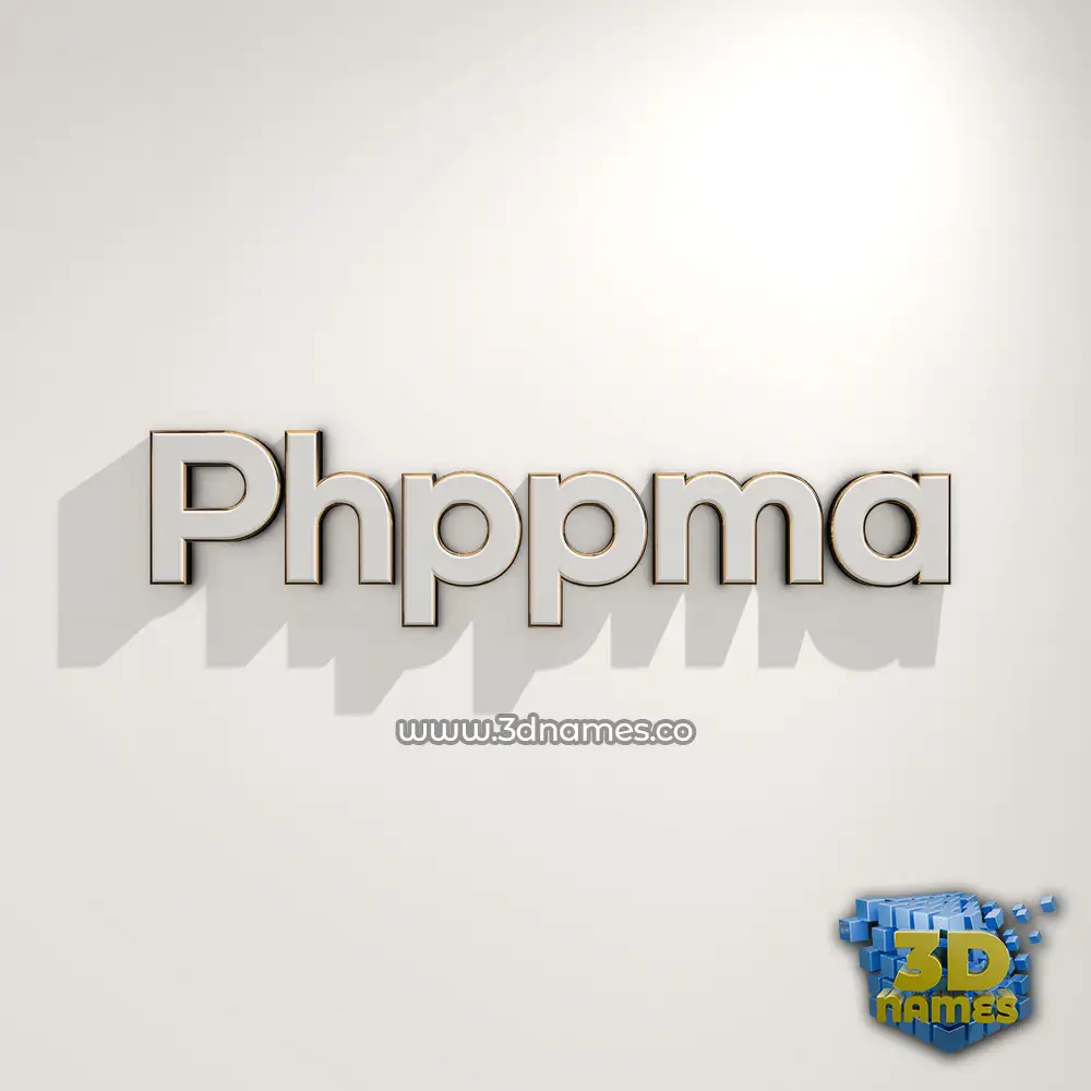 phppma in White Logo Warm style - 3D name wallpaper