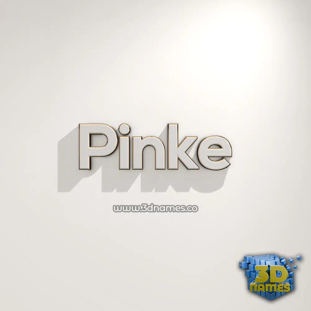 pinke in White Logo Warm style - 3D name wallpaper
