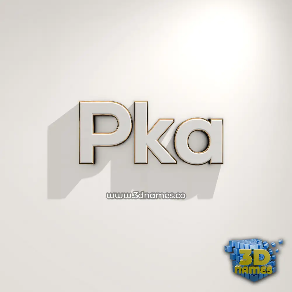 pka in White Logo Warm style - 3D name wallpaper