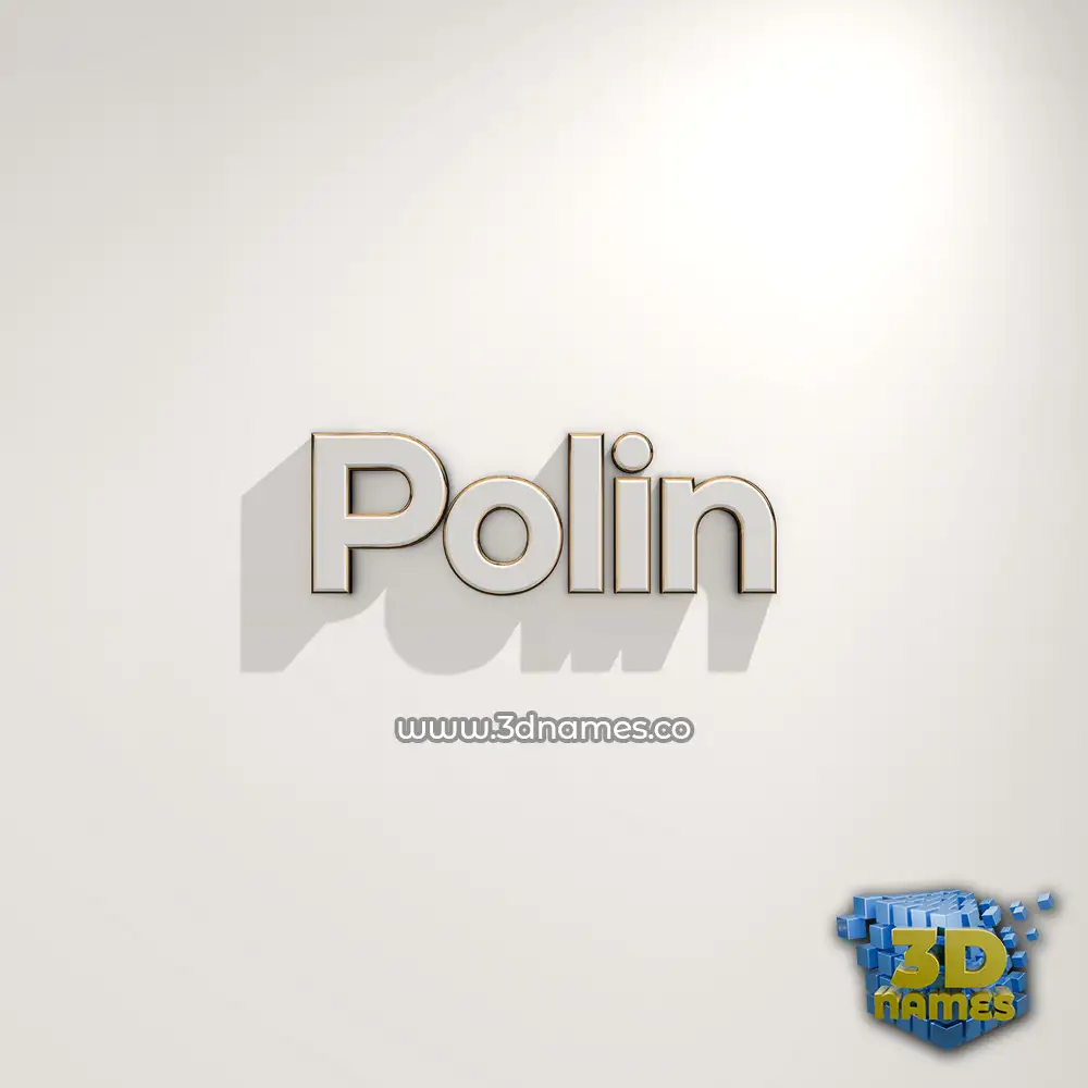 polin in White Logo Warm style - 3D name wallpaper