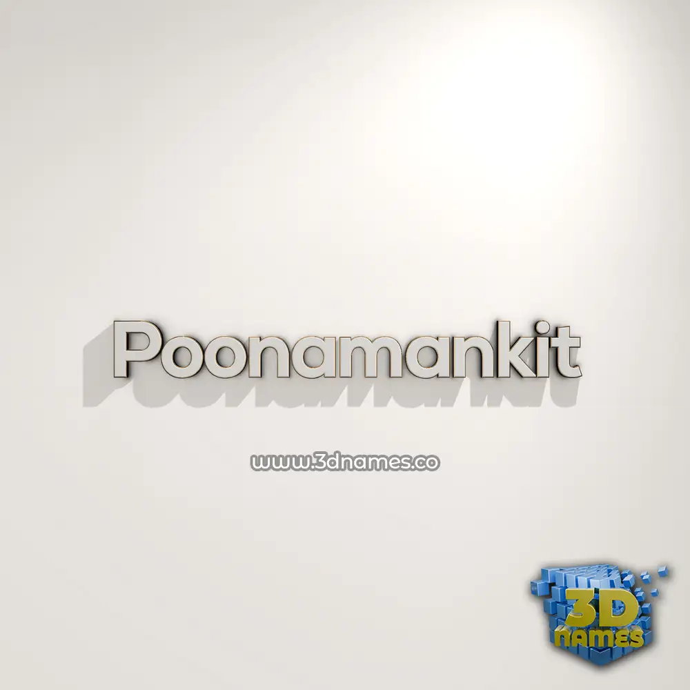poonamankit in White Logo Warm style - 3D name wallpaper