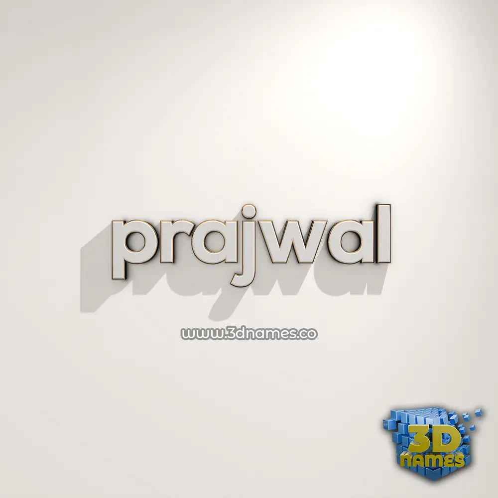 prajwal in White Logo Warm style - 3D name wallpaper