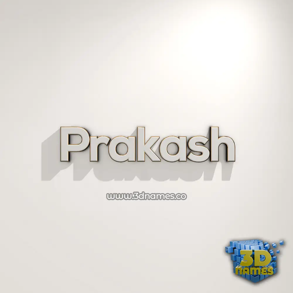 prakash in White Logo Warm style - 3D name wallpaper