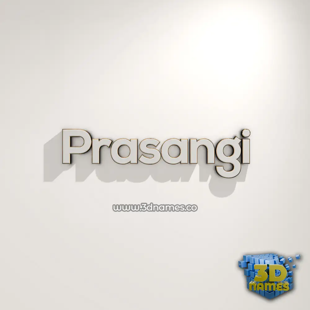 prasangi in White Logo Warm style - 3D name wallpaper