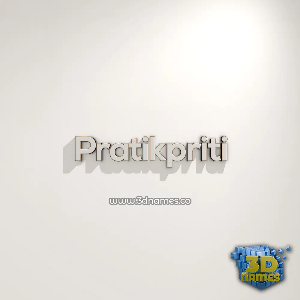 pratikpriti in White Logo Warm style - 3D name wallpaper