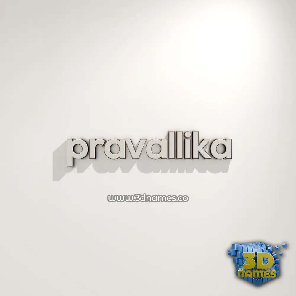 pravallika in White Logo Warm style - 3D name wallpaper