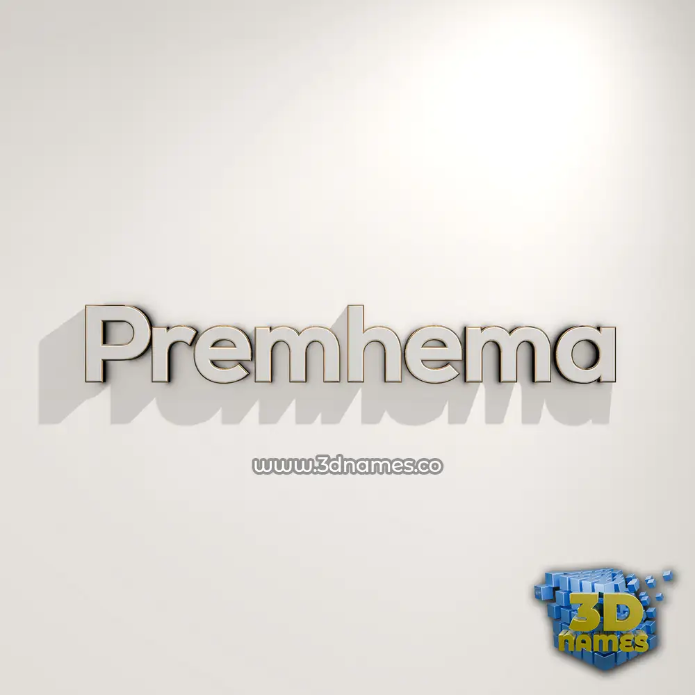 premhema in White Logo Warm style - 3D name wallpaper