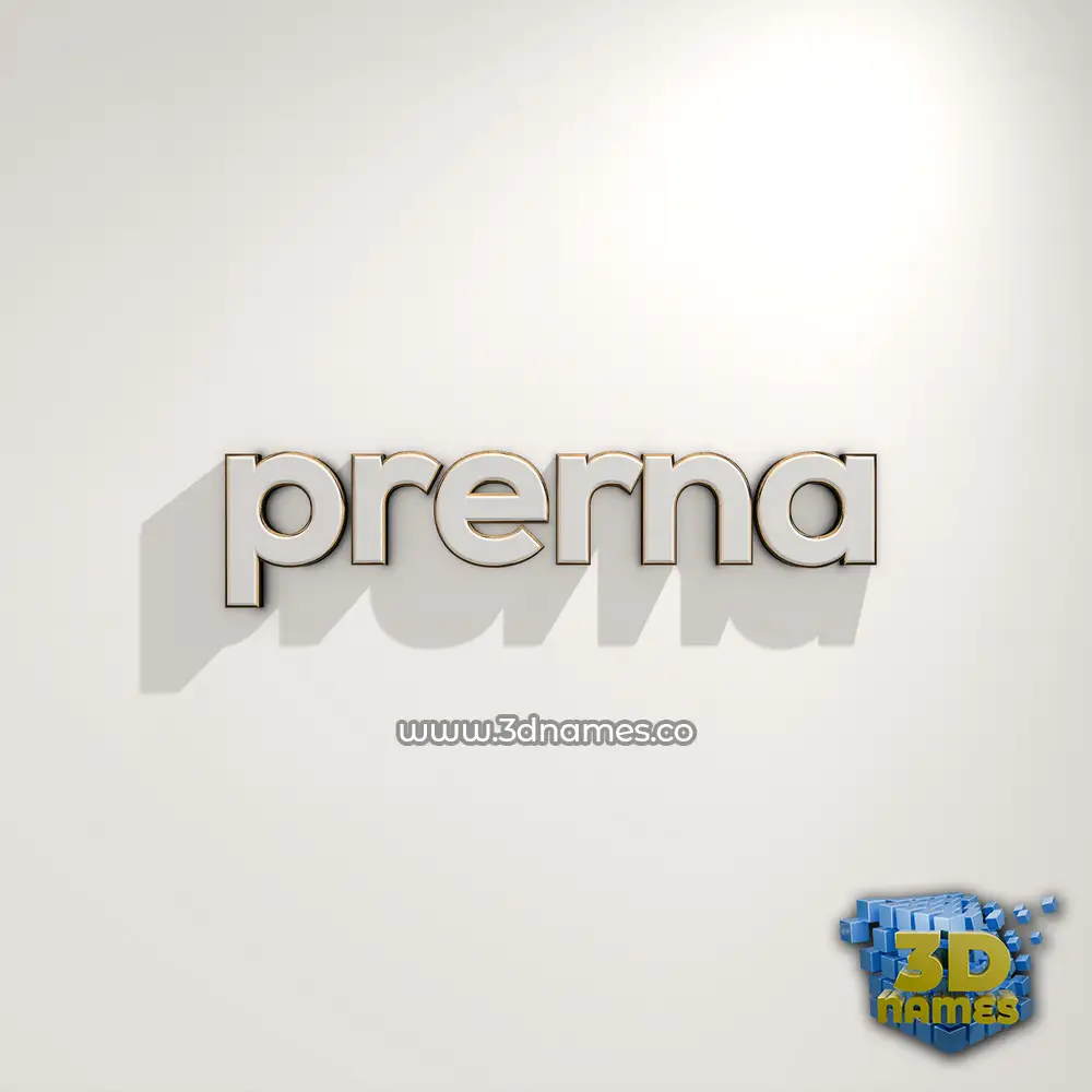 prerna in White Logo Warm style - 3D name wallpaper