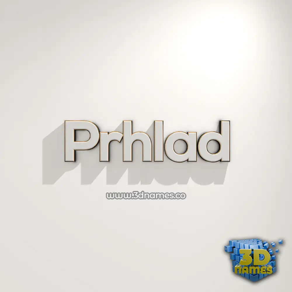 prhlad in White Logo Warm style - 3D name wallpaper
