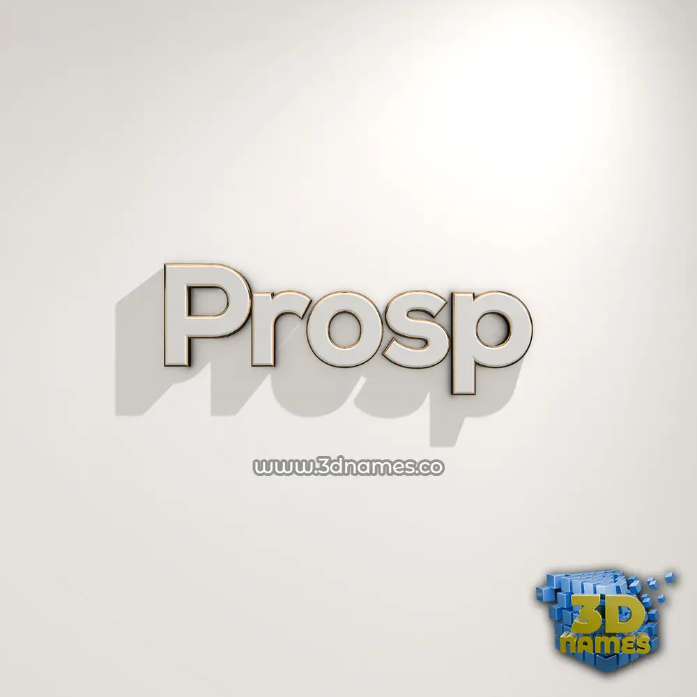 prosp in White Logo Warm style - 3D name wallpaper