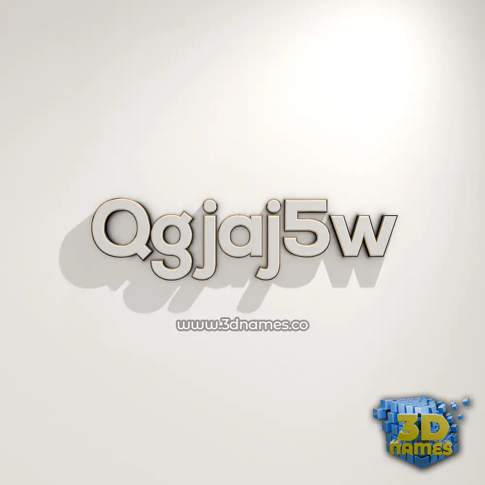 qgjaj5w in White Logo Warm style - 3D name wallpaper