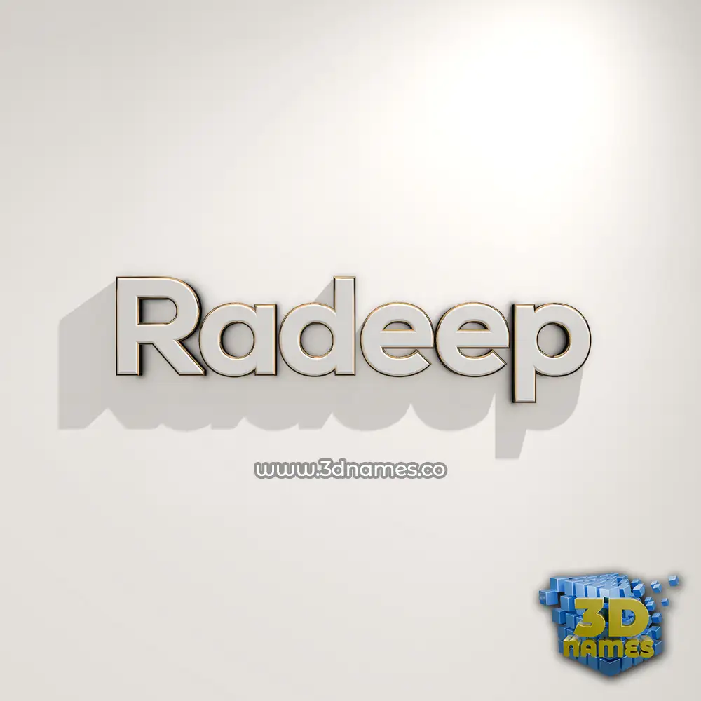 radeep in White Logo Warm style - 3D name wallpaper