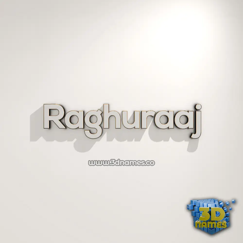 raghuraaj in White Logo Warm style - 3D name wallpaper
