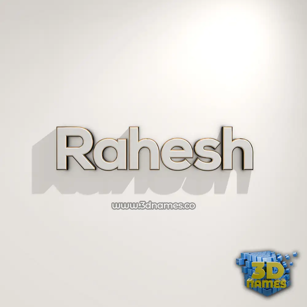 rahesh in White Logo Warm style - 3D name wallpaper