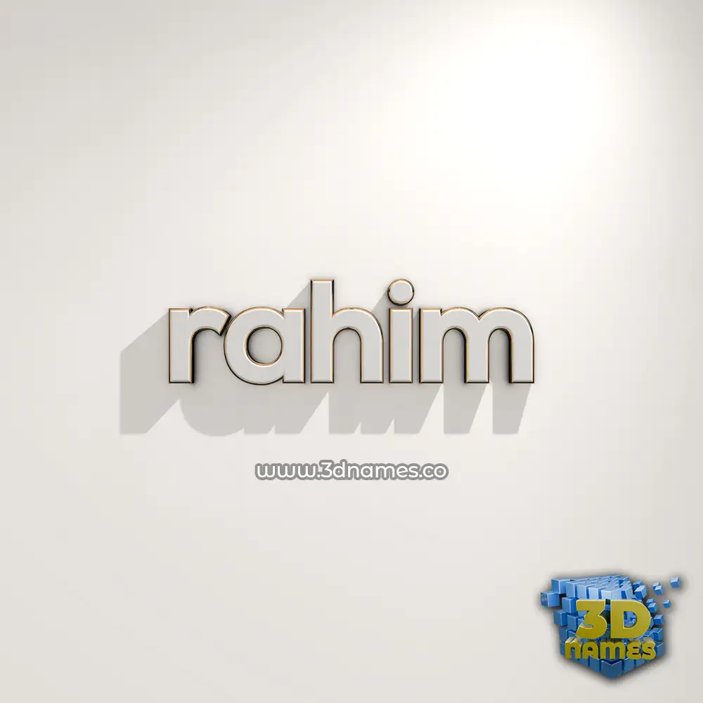 rahim in White Logo Warm style - 3D name wallpaper