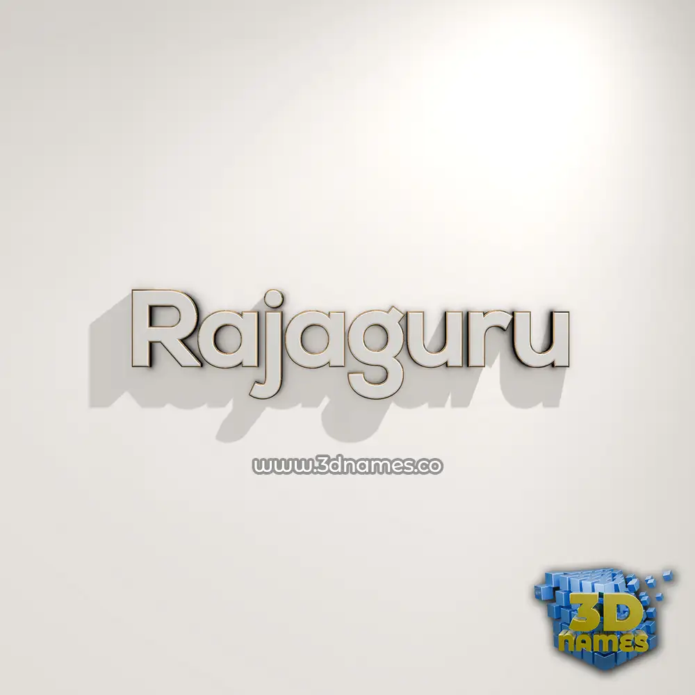 rajaguru in White Logo Warm style - 3D name wallpaper