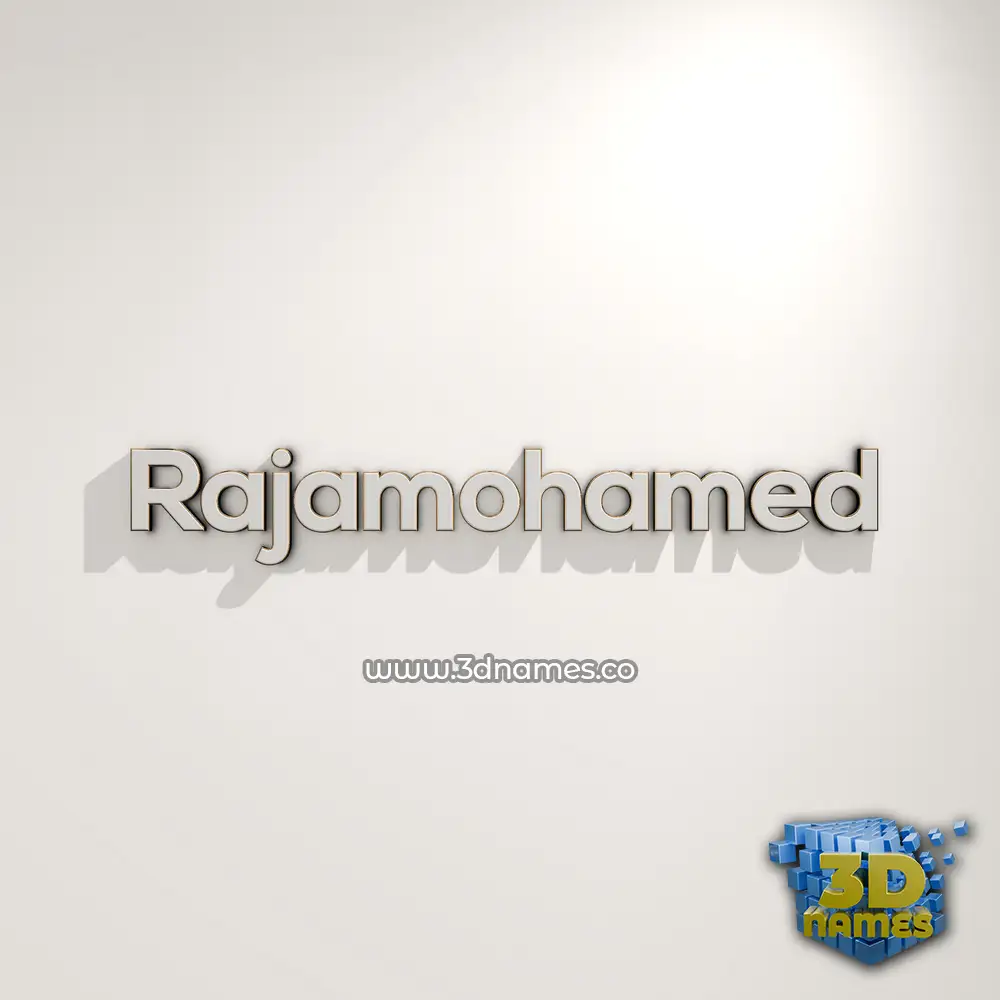 rajamohamed in White Logo Warm style - 3D name wallpaper