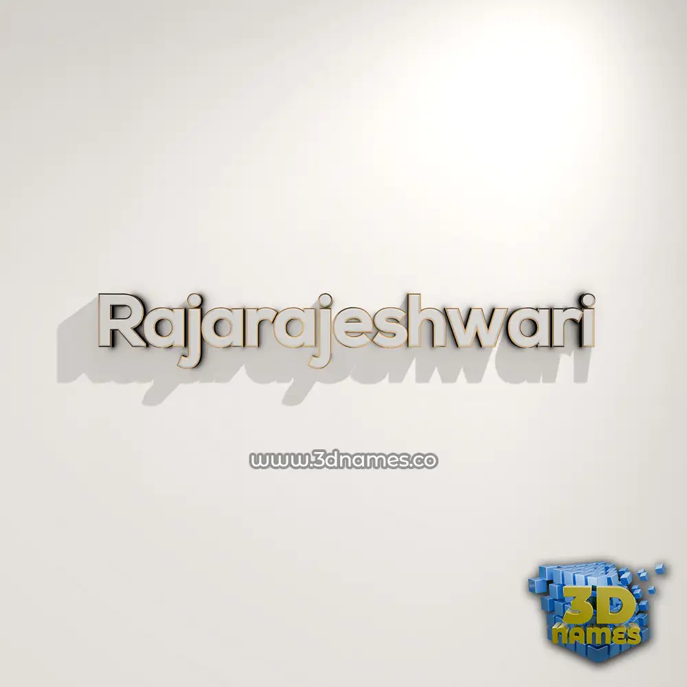 rajarajeshwari in White Logo Warm style - 3D name wallpaper