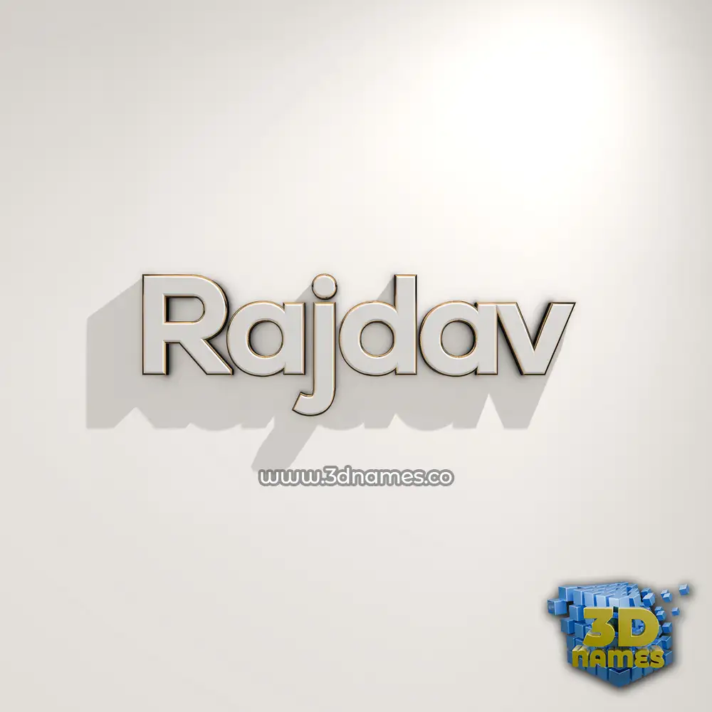 rajdav in White Logo Warm style - 3D name wallpaper